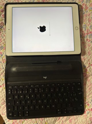 Apple iPad Pro Plata + funda Logi con teclado.
