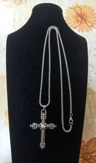 Collana Uomo Croce Stile Gotico