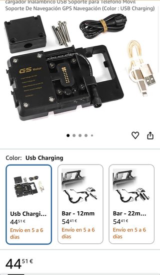 Soporte móvil GS Motor USB Charging