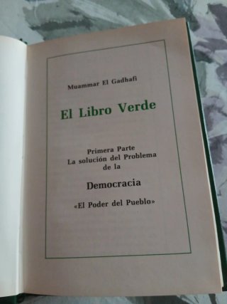 El libro verde de Muammar el Gadhafi