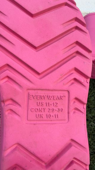 Botas de agua rosas niña