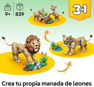 LEGO Creator 3 en 1 León Majestuoso 31386