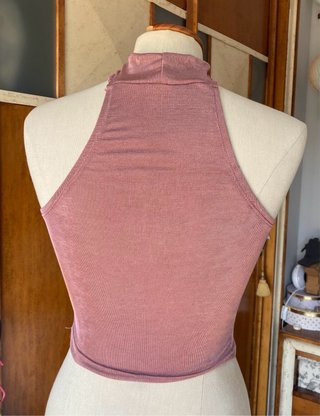 Top crop Shein rosa envejecido