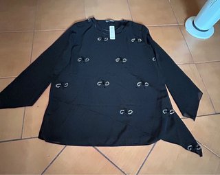 Blusa manga larga con hombreras