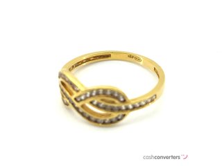 anillo oro 18k con piedra con circonita