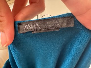 Top Zara Azul y Rosa