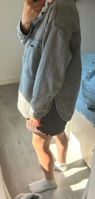 Chaqueta oversize Stradivarius gris