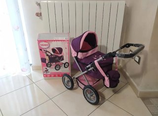 Passeggino per bambole viola