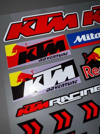 KIT PEGATINAS VINILO KTM MOTO RTR DUKE EXCF LOGO