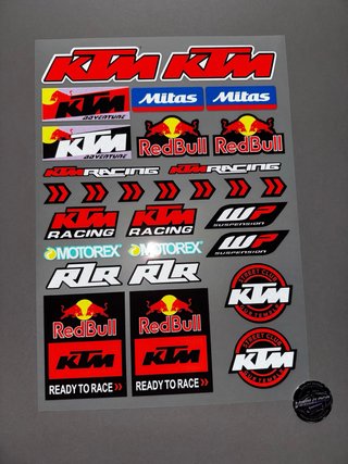 KIT PEGATINAS VINILO KTM MOTO RTR DUKE EXCF LOGO