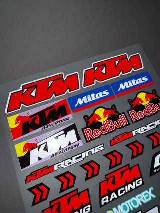 KIT PEGATINAS VINILO KTM MOTO RTR DUKE EXCF LOGO
