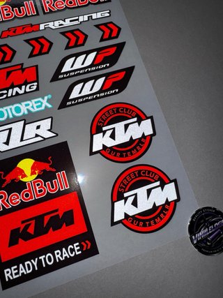 KIT PEGATINAS VINILO KTM MOTO RTR DUKE EXCF LOGO