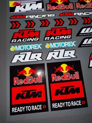 KIT PEGATINAS VINILO KTM MOTO RTR DUKE EXCF LOGO
