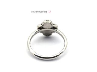 anillo plata 925mm con piedra con malaquita,nacar,onix