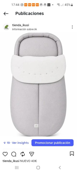 Saco para carrito gris