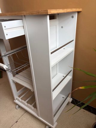 Carrito Auxiliar Cocina Blanco