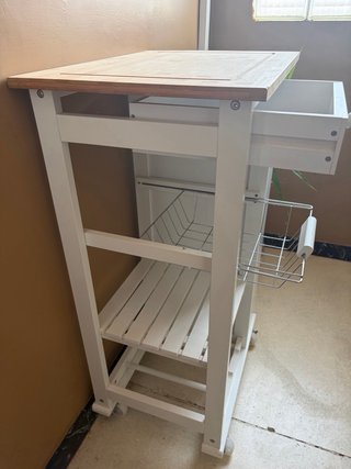 Carrito Auxiliar Cocina Blanco