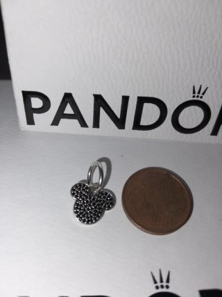 Colgante Mickey Pandora Plata 925 Negro