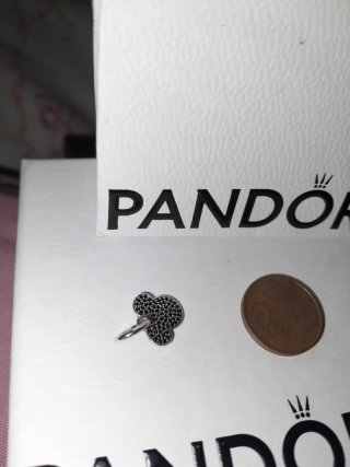 Colgante Mickey Pandora Plata 925 Negro