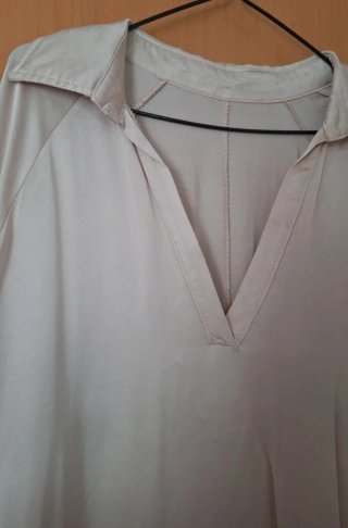 Túnica larga beige talla única