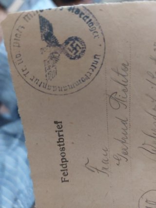Cartas Feldpost Soldado II Guerra Mundial pioneer