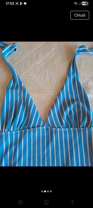Costume intero Primark righe blu