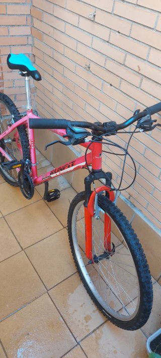 Bicicleta de montaña roja
