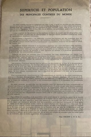 Superficie et population des principales contrées
