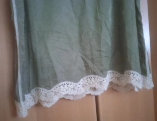 Top lencero Cortefiel beige y verde