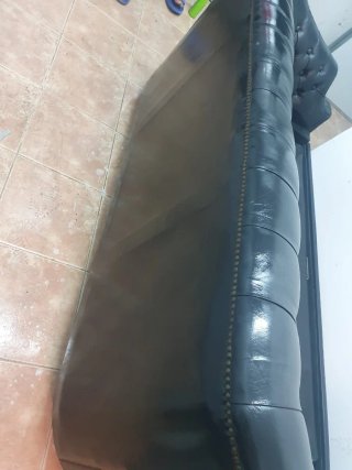 Sofá Cama Piel Negro