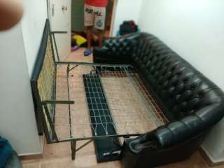 Sofá Cama Piel Negro