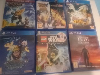 Lote 6 Juegos PS4: Ratchet & Clank, Naruto, Star W