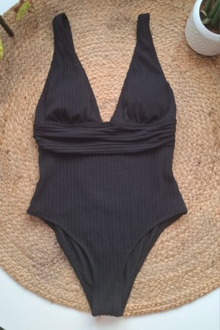 Bañador Shein Negro escote Talla M Nuevo