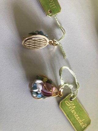 Colgantes Manises Porcelana y Oro 24k