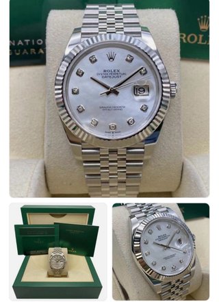 Rolex Oyster Perpetual Datejust Plata/Blanco