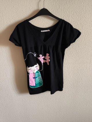 Camiseta estilo japonés