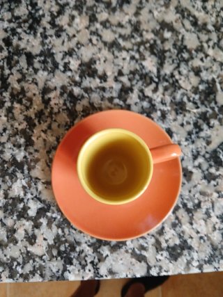 Juego 6 tazas y platos cerámica