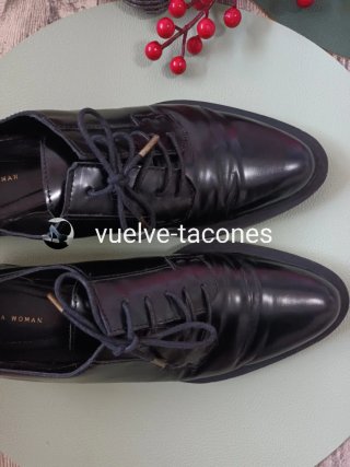 Zapato de piel tacón cuadrado ♡ ZARA WOMAN * 37