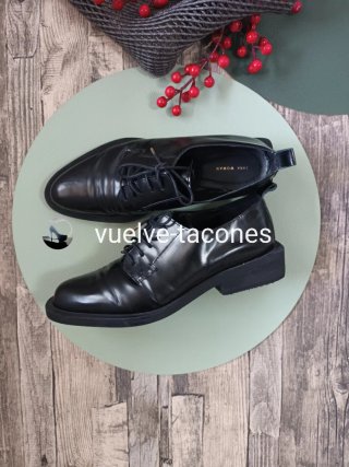 Zapato de piel tacón cuadrado ♡ ZARA WOMAN * 37