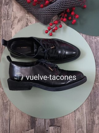 Zapato de piel tacón cuadrado ♡ ZARA WOMAN * 37