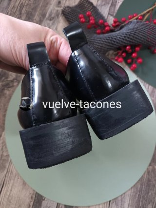 Zapato de piel tacón cuadrado ♡ ZARA WOMAN * 37