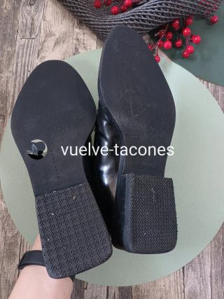 Zapato de piel tacón cuadrado ♡ ZARA WOMAN * 37