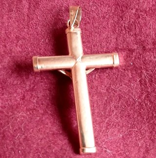 JESUCRISTO CRUZ DE ORO. Colgante joyeria