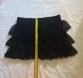 Minigonna balze Zara nera taglia S