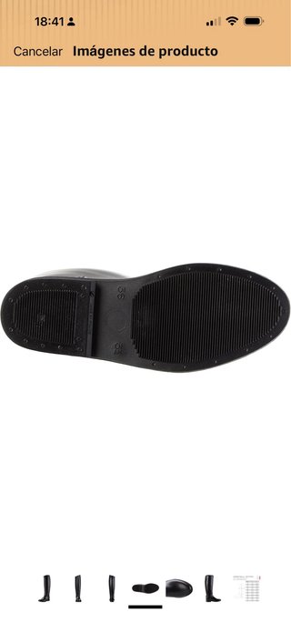 Botas de agua negras talla 38