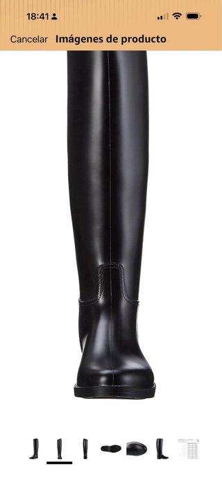 Botas de agua negras talla 38