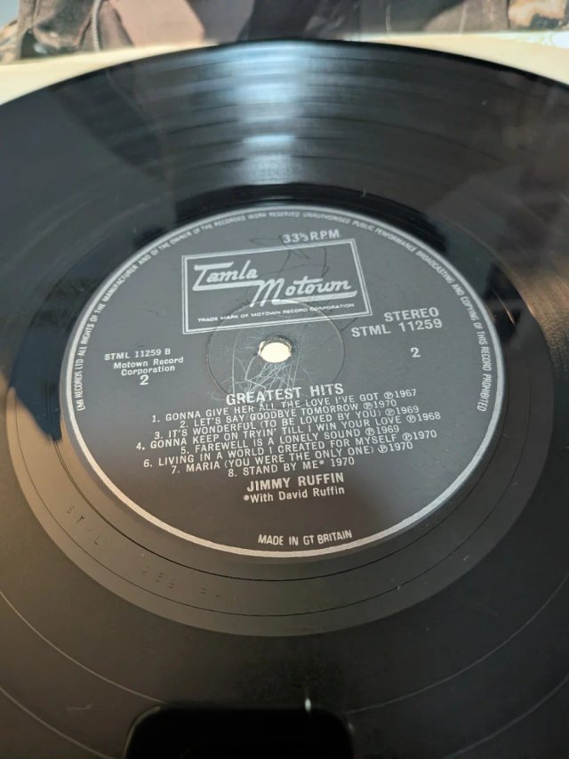 Jimmy Ruffin Greatest Hits LP