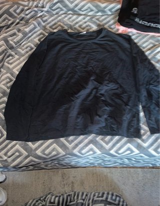 Camiseta manga larga corta negra