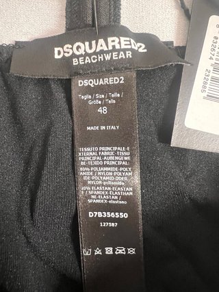 Bañador Dsquared2 Negro con Logo