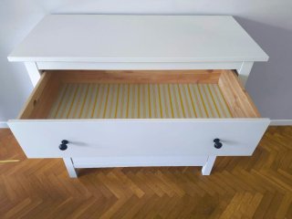 Cómoda 3 cajones de madera blanca
